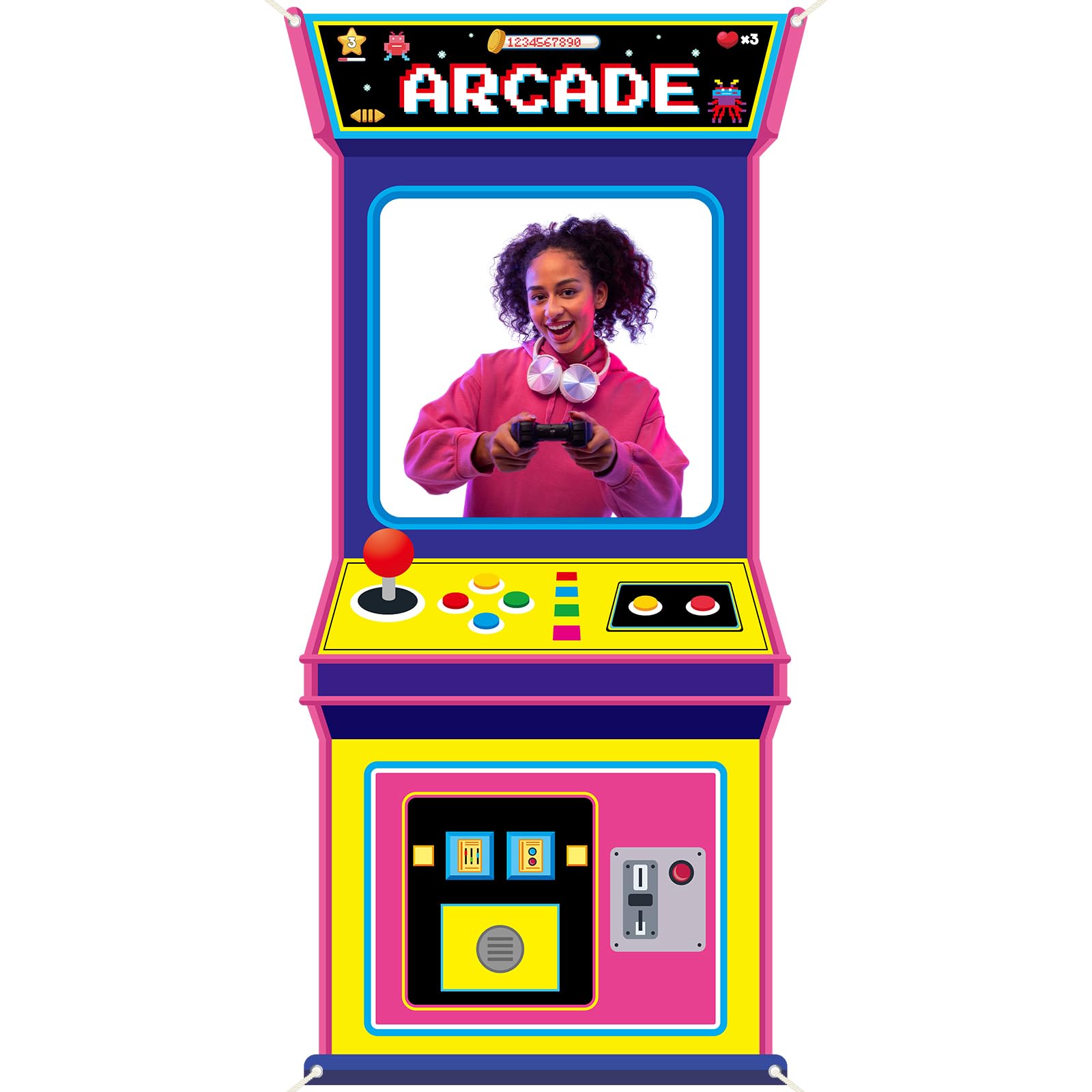 Gaming Retro Arcade - Retro Video Oyunları Kumaş Arcade Oyunu