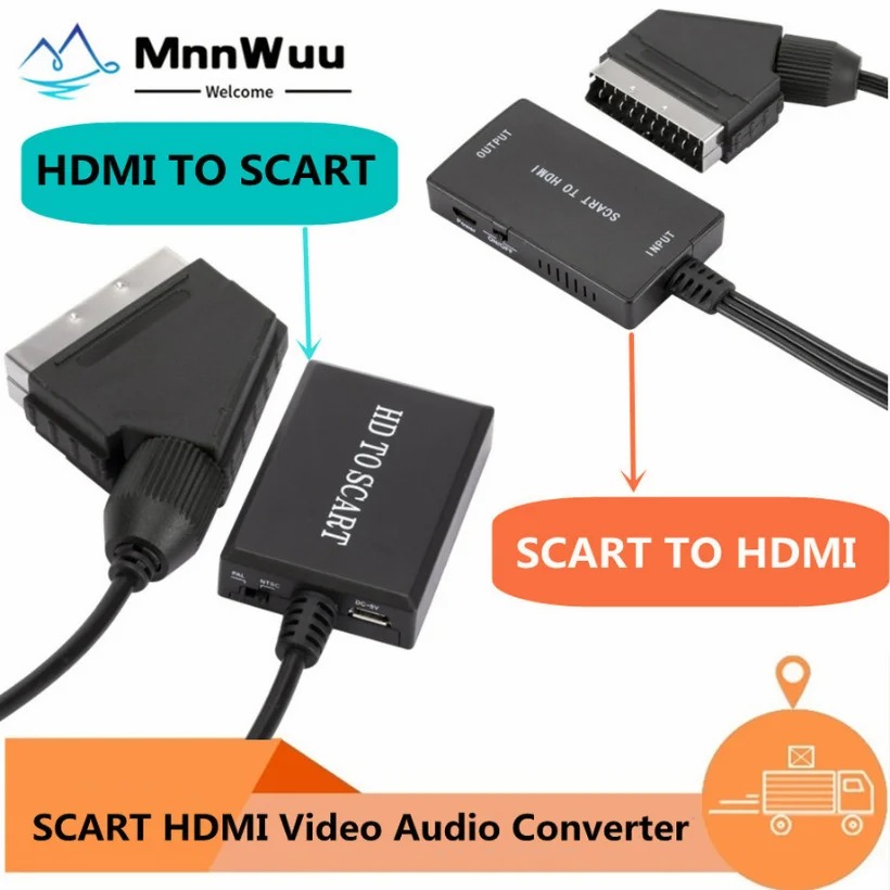 Scart To Hdmi - 1080P HDMI Uyumlu SCART Video Ses