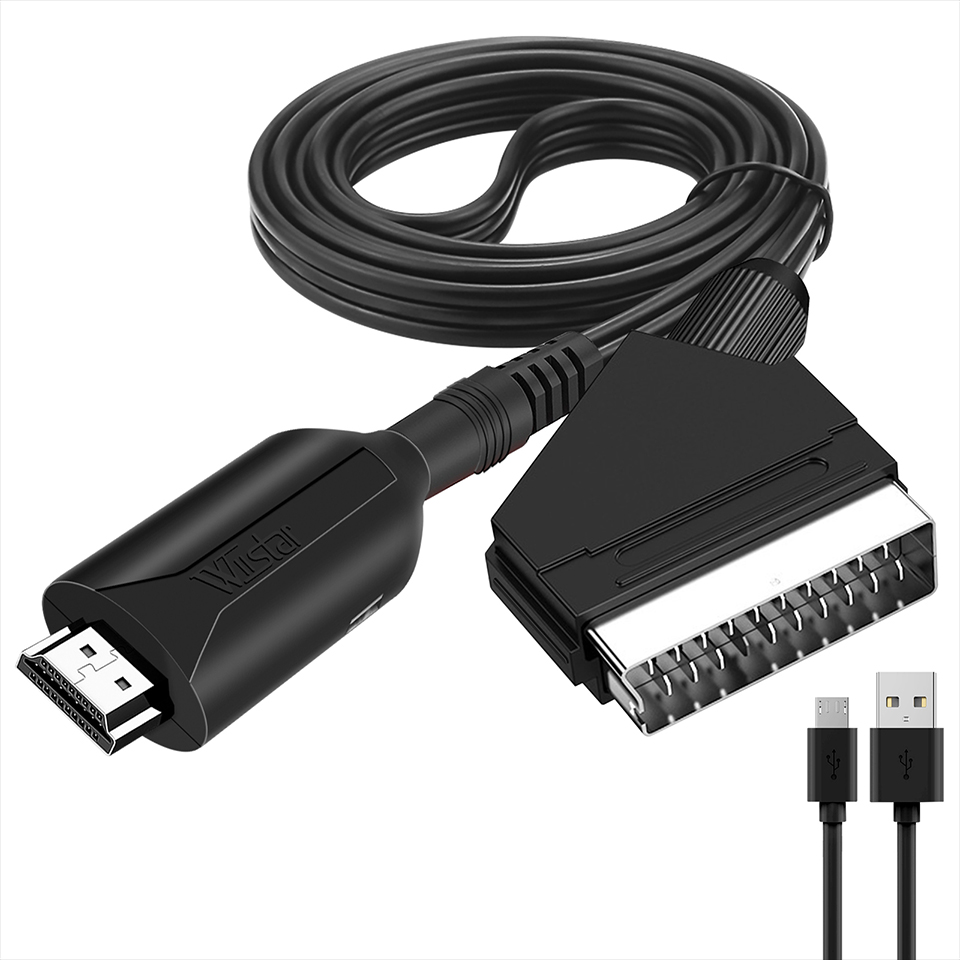 Scart To Hdmi - HDTV DVD için SCART Kablo Dönüştürücü