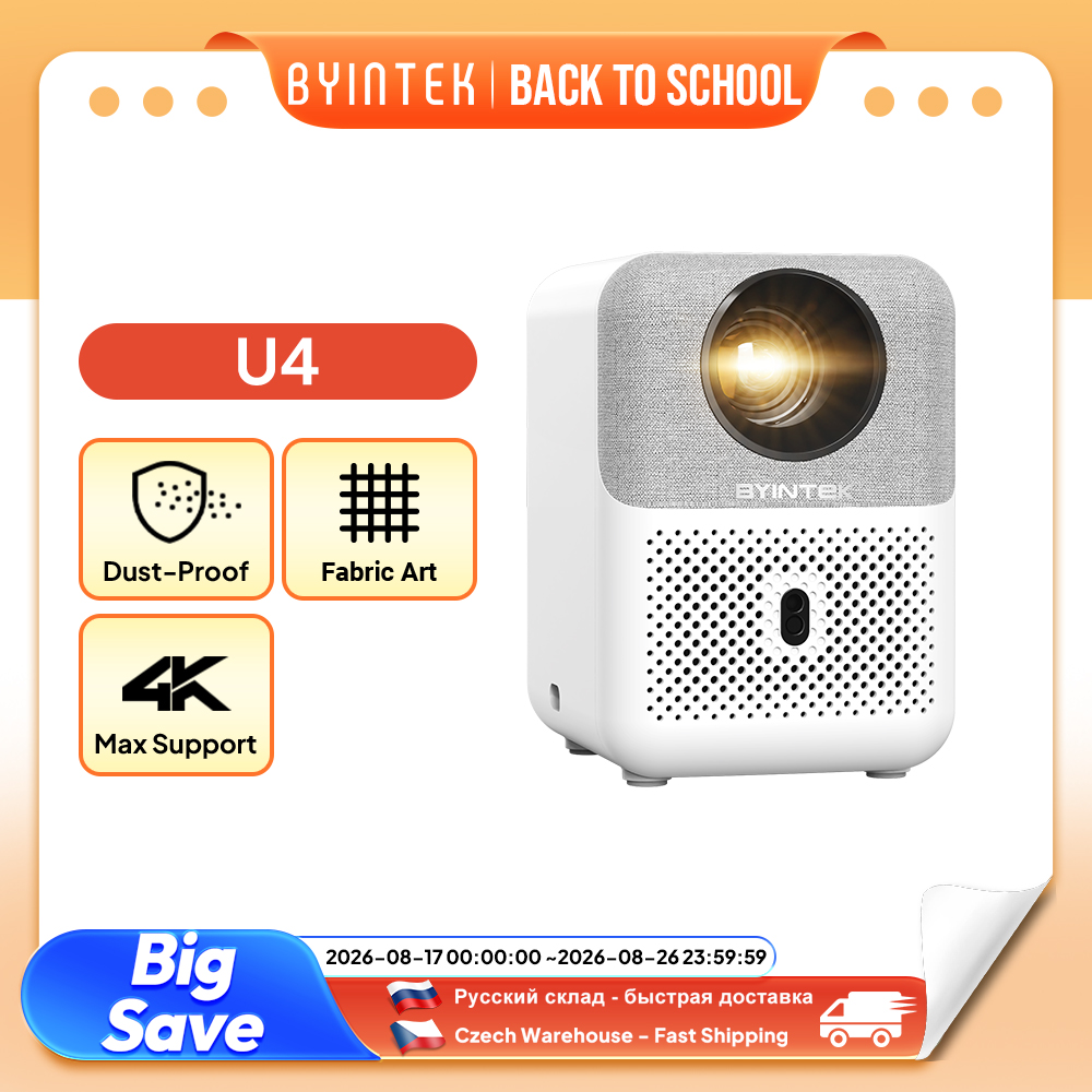 Retro Gaming Projector - BYINTEK Full HD Mini Projektör U4