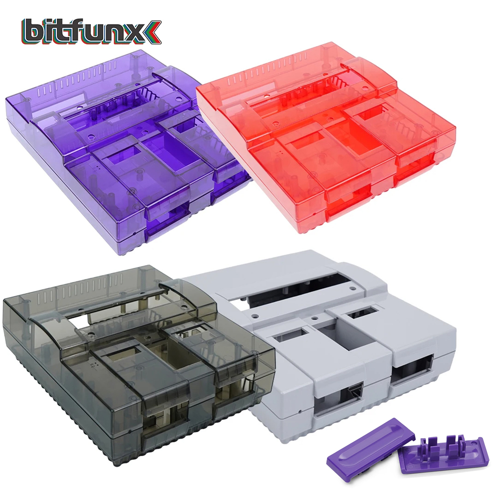 Retro Gaming Case - Bitfunx SNES Yedek Kabuk Şeffaf Kılıf