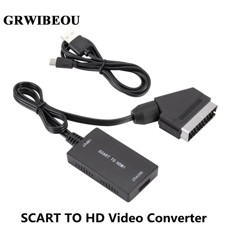 Scart To Hdmi - SCART'tan HDMI'ya Uyumlu Dönüştürücü, Kablolu 1080P