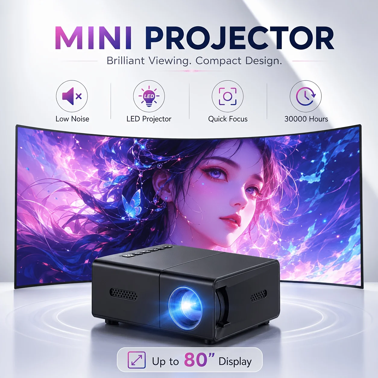 Mini taşınabilir projektör, ev - Retro Gaming Projector incelemesi ve fiyatı