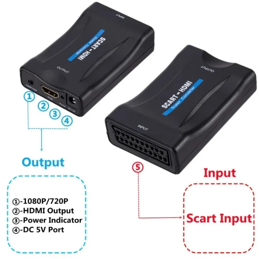 1080 P SCART HDMI uyumlu Video - Scart To Hdmi incelemesi ve fiyatı